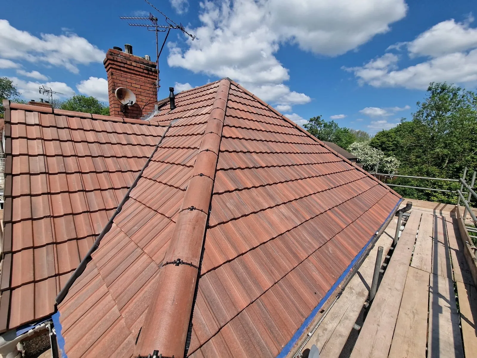 Roof repair job on a residential Gloucester property